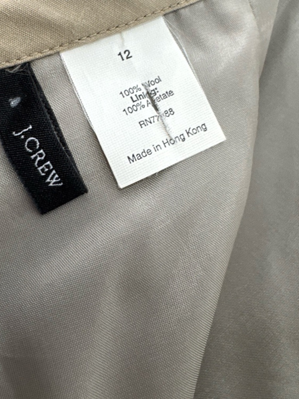 Vintage 90s J. Crew Long Wool Skirt RARE Tailored Lined Quiet Luxury Old Money - Picture 10 of 13